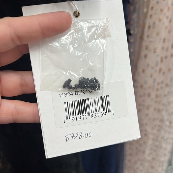 Max Duggal 11324 NWT EMBROIDERED LACE PUFF SLEEVE WRAP OVER GOWN - Picture 12 of 12